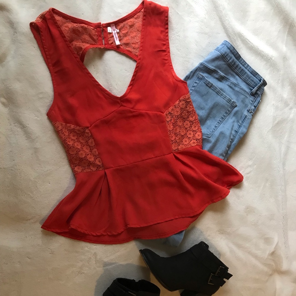 Pumpkin peplum top